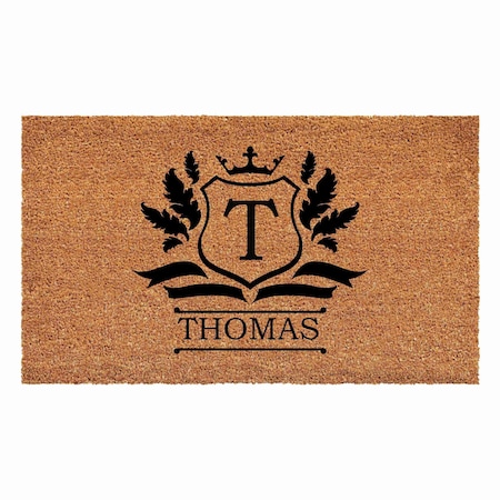 Calloway Mills Monogram Door Mat, Black, Natural, 24 in W x 36 in L 108242436T